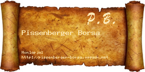 Pissenberger Borsa névjegykártya